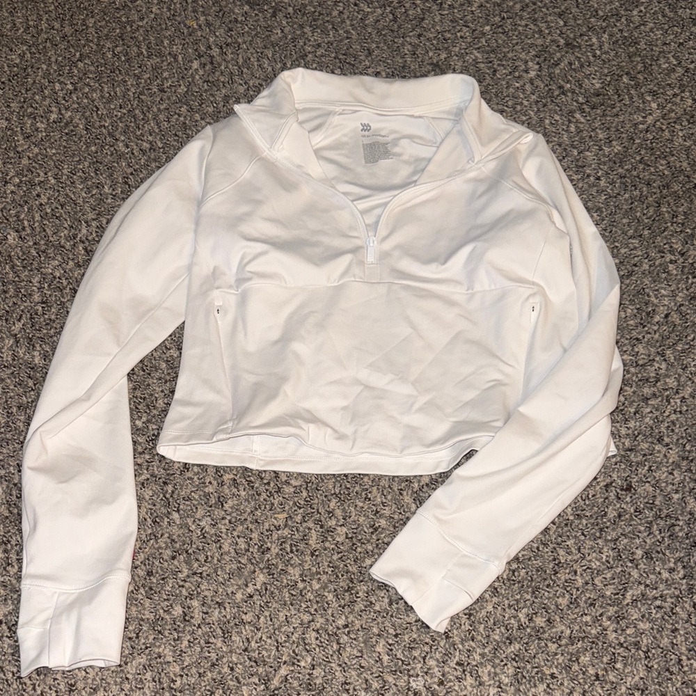 All in Motion Women's White Zip-Up Sweatshirt